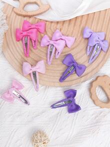 20/30pcs Bowknot Snap Hair Clips, Premium Satin Ribbon 2 Inch Hair Clips, Non-Slip Hair Barrettes, Girls Hair Accessories - Multicolor - View 4