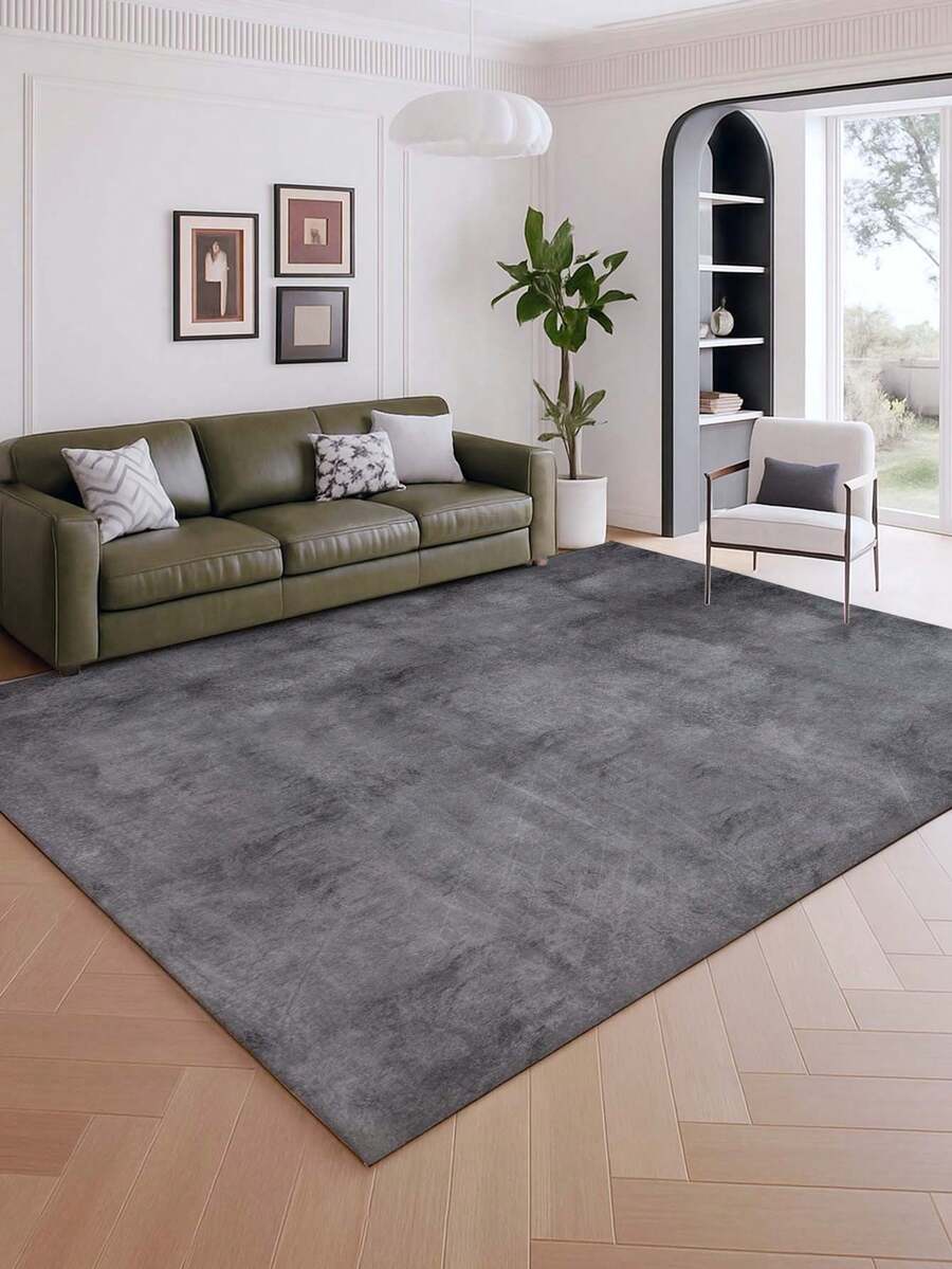 1pc Minimalist Style Indoor Decorative Large Rug, New Faux Wool Washable Bottom Indoor Carpet, Living Room Rug, Sofa Rug, Bedroom Rug, Bedside Anti-Slip Mat, Room Floor Mat, Dining Kitchen Rug, Office Chair Pad, Entryway Doormat, Outdoor Picnic Blanket, Outdoor Camping Mat - Multicolor-1 - View 1