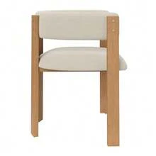 Ergonomic Dining Chair (Set Of 2) With Thick Padding, Sturdy Iron Legs And Wood-Look Finish – Breathable, Easy To Clean, Chairs For Bedroom, Dining Room And Living Room - Beige - View 4
