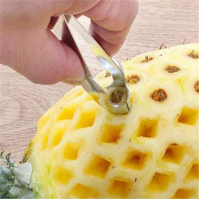 "Strawberry Peeler & Pineapple Corer/Slicer – Stainless Steel Fruit Tool For Easy Peeling, Coring & Slicing, Durable Kitchen Gadget, Convenient Fruit Prep Tool For Pineapples & Berries"