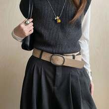 1pc 3D Star Design Buckle Belt, Fashion Versatile Accessory For Jeans, Skirts - Multicolor - View 14