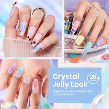 Beetles Nude Gel Nail Polish Set - 6 Colors Nude Pink Brown Neutral Jelly Gel Polish Kit - 6 Colos Crystal Candy - 查看 4