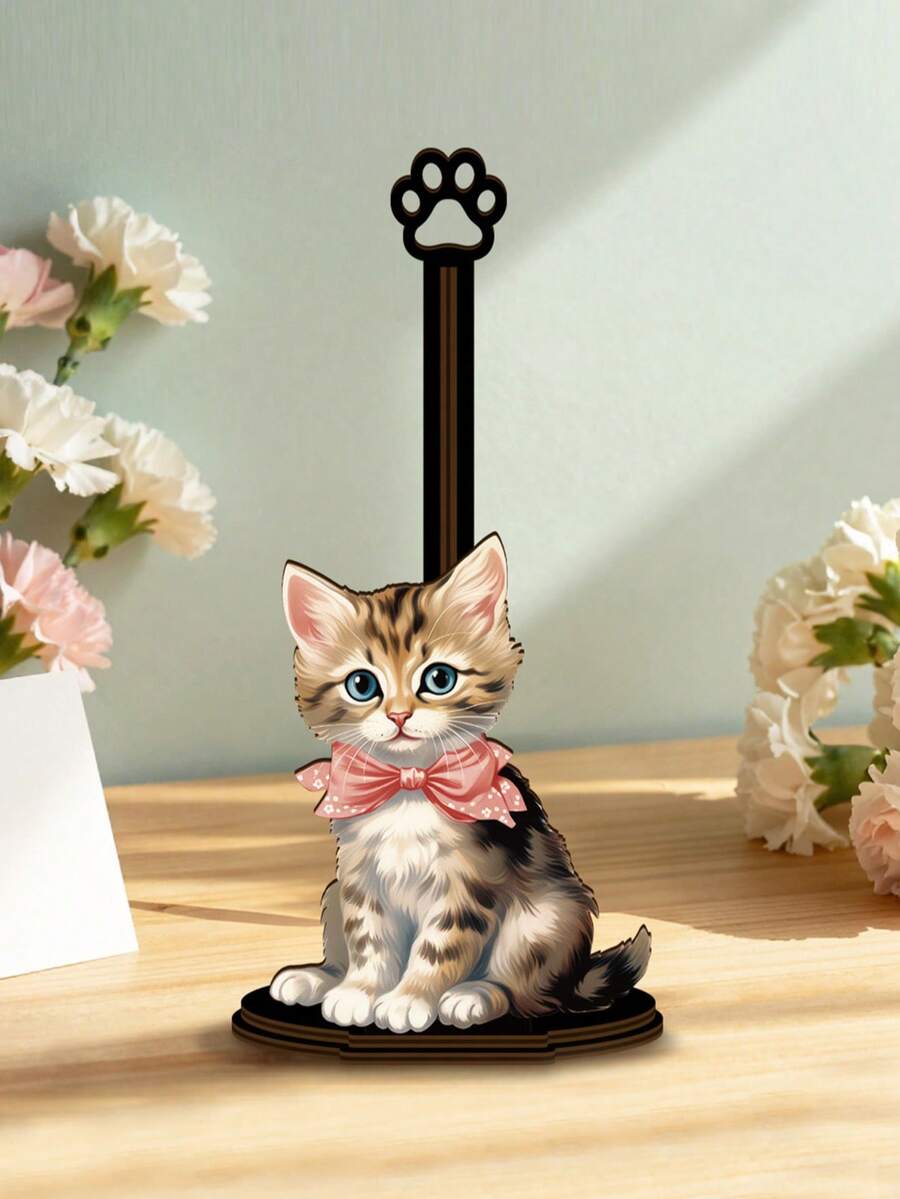 1个可爱猫咪蝴蝶结设计厨房纸巾架,也可作浴室纸巾卷架使用,是下午茶或花园派对装饰的理想之选,可放置于厨房、客厅、浴室、餐桌、卧室,为家居增添乡村魅力。 - 彩色 - 查看 1