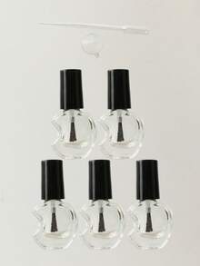 5个/10个/20个/30个/50个装方形透明玻璃可填充指甲油瓶，容量分别为3毫升/5毫升/7毫升/8毫升/10毫升/12毫升/15毫升，便携式美甲样品瓶，带刷子 - 查看 52