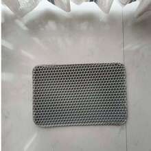 Alfombrilla para arena de gato de doble capa EVA a prueba de salpicaduras, alfombrilla de limpieza para mascotas, alfombrilla de control de arena, alfombrilla impermeable antifugas para recolección de arena de gato, alfombrilla para arena de gato con diseño de panal antifugas de doble capa, alfombrilla para la parte inferior de la caja de arena de gato, alfombrilla de recolección de arena de gato para interiores, suministros para mascotas, adecuada para perros y gatos pequeños/medianos. Mida el tamaño de la caja de arena de gato con precisión antes de consultar la tabla de tamaños para realizar la compra. Si necesita un tamaño talla grande grande, puede optar por combinar varios tamaños, consulte la tabla de tamaños para realizar la compra. Suministros para gatos, ropa de cama para gatos, camas para gatos, alfombrilla de alimentación para perros, almohadilla para orina, esterilla para dormir - Gris - Ver 22