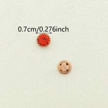 100 viên/gói, đá đính ren 7mm, đá đính thủ công tự làm để may quần áo, giày dép, túi xách và các vật dụng khác. - Năm màu - Xem 2