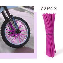 72pcs Colorful PVC Spoke Skins 24cm Wheel Rim Spoke Protectors, Universal For Motorcycle & Bicycle, Modification & Decoration Accessories - Multicolor - View 14
