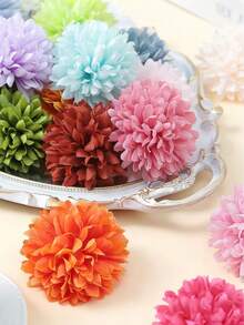 10/20/30 Peças Bolas de Crisântemo Artificial, Materiais DIY para Coroa, Decoração de Festa de Aniversário, Decoração de Casamento, Buquê de Noiva, Decoração Doméstica, Decoração de Peitoril de Janela de Restaurante e Quarto, Decoração de Vaso, Decoração do Dia dos Namorados e Ano Novo, Jardim Externo, Decoração Sazonal Escolar - Mistura de cores - Visão 1
