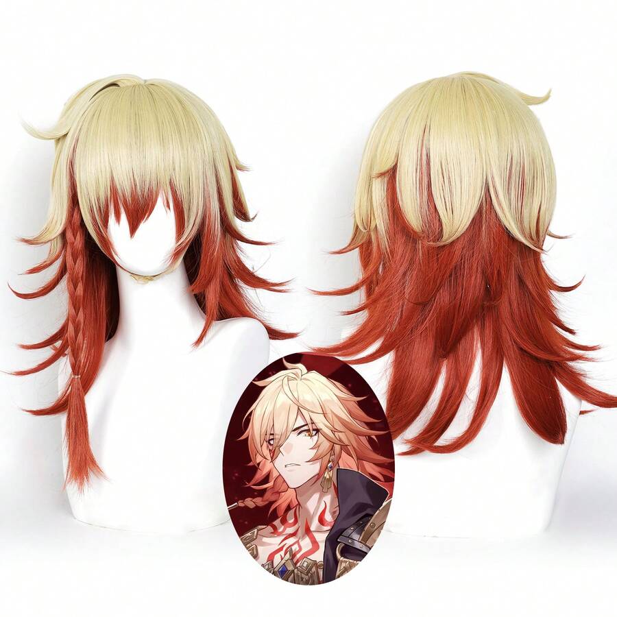 Tóc giả cosplay Yewell, phụ kiện đội đầu nhập vai, dòng sản phẩm hàng ngày, phụ kiện cosplay Nhật Bản đa dạng kiểu dáng, phù hợp cho các buổi tiệc riêng, nhập vai hàng ngày và Halloween. - Tóc vàng ombre - Xem 1