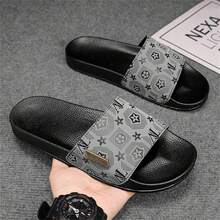 Men's Casual Summer Sandals - European And American Fashion Indoor Slippers, Non-Slip Outdoor Beach Flip Flops, Plus Size - Grey - View 3