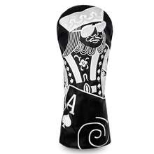 Multicolor White Playing Card Embroidered Golf Club Head Cover, Made Of Durable Synthetic Material To Protect Clubs, Fashionable Golf Accessory - Light Grey - View 9