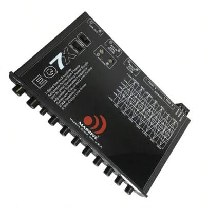 Massive Audio EQ7X In-Dash 7-Band Graphic Car Equalizer 1/2 Din EQ 8 Volt Rca