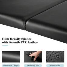 Massage Table Portable Wooden Lash Bed 24" Wide Massage Bed Foldable Beauty Spa Tattoo Face Cradle Adjustable Height 35Inch 2 Fold With Bag (Black) - màu đen - Xem 6