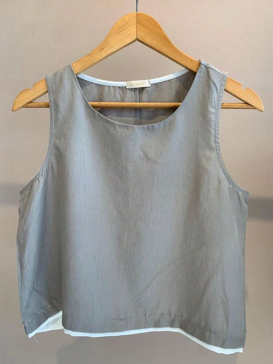 Women's Tank Top Casual Basic - 灰色 - 查看 1