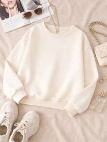 Women's Sweatshirt, Cotton Ribbed Crew Neck, Winter, Printed, Brazil, Brasa, Brasuca, Copa, Seleção - Kem - Xem 4