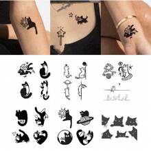 Temporary Tattoos - Y586 Juice Cat 4 Patches - 2 Packs - View 9
