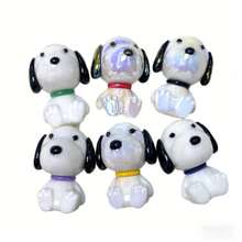 SNOOPY 3pcs/Set Soft Rubber Cartoon Bead Pen Accessories With Hole, Phone Keychain Bag Pendant DIY Jewelry Making Material, Random Style, Suitable For New Year, Valentine's Day, Easter Gifts - Multicolor - View 6