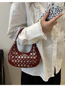 Women Shoulder Bags - 紅色 - 查看 6