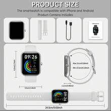 Faweio Smart Watch For Men Women With Bluetooth Call, Alexa Built-In, 1.83" Smartwatch, 100+ Sport Modes Activity Trackers IP68 Waterproof, Fitness Watch Compatible With Android IOS - 查看 3