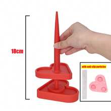 Rueda giratoria vertical impresa en 3D, diseño brillante con forma de corazón, herramienta de plástico para tejer y enrollar hilo, organizador de devanadora de hilo - Portahilos - Ver 14