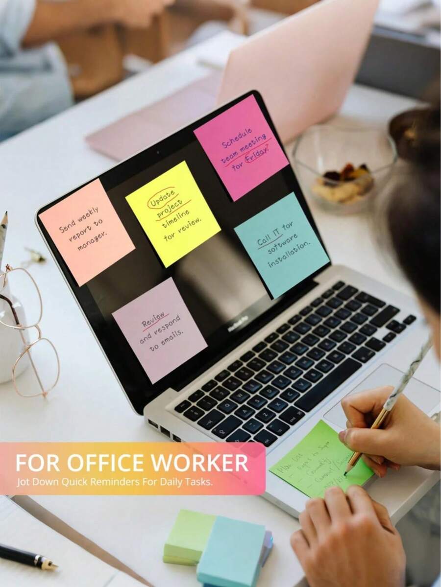 800pcs Sticky Notes, 36pcs/Pack, 3 Inch X 3 Inch Self-Adhesive Memo Pads, Suitable For Office, Study And Daily Use - Bright Colors, High Quality Adhesive Design, Firmly Stick Without Falling Off