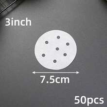 50 cái/100 cái Giấy lót nồi hấp dùng một lần, giấy lót đáy cốc bánh bao/bánh há cảo, giấy hấp chống dính. - trắng - Xem 16