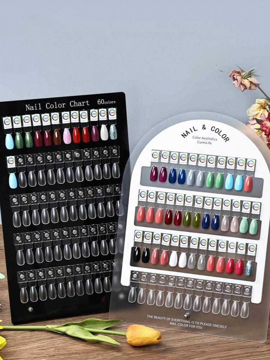 New Magnetic Color Palette (Includes Nail Stickers, Digit Stickers), Detachable Color , Nail Polish Gel Sticker Pattern Tool, Suitable For Nail Products And Nail Salons - Multicolor - View 1