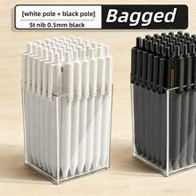 10-Pack And 20-Pack Of Black And White Exam Pencils, Press-Type Gel Pens, High-Value Exam-Specific Type, For Students, Quick-Drying Type 0.5 Mm Black Pen. ST Pens Are Not In Box Or Bag Packaging. - Sets - View 11