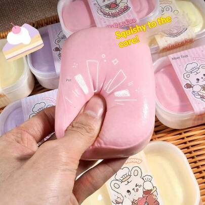 New Squishy Toy Mini Cake Squeeze Toy - Slow Rebound, Soft & Sticky, Finger Pressure Relief Toy, Realistic Cake Appearance, Squeeze Stress Relief Toy, Gift For Girls, Boys, Birthday, Holiday, Back To School