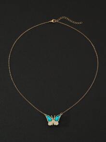 Stainless Steel Butterfly Necklace For Women, Magnetic Openable New Design Necklace - Multicolor - View 4