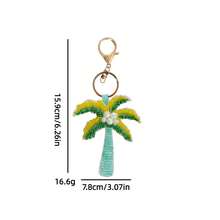 New Handmade Beaded Starfish & Coconut Tree Keychain Pendant, Bag Charm, Unisex, Durable - Perfect Gift For Travel And Daily Wear - Multicolor - View 15