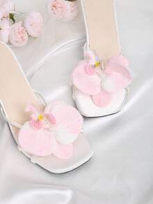 2件装可拆卸DIY鞋饰，鸢尾花造型装饰鞋夹，杏色、咖啡色、浅蓝色、粉色可选，时尚优雅，适用于高跟鞋、凉鞋、平底鞋，适合新娘、婚礼、约会、派对、海滩、旅行等场合。 - 淺粉色 - 查看 2