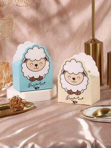 10pcs/Pack Eid Al-Adha, Eid Mubarak Party Favor Gift Candy Paper Box, Chocolate Paper Box, Cute Sheep Design Portable Paper Box, Suitable For Various Festivals - View 6