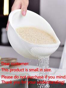 1pc Multifunctional Plastic Rice Washing Bowl, Can Be Used As Rice Washer, Vegetable Basket, Fruit Drainer - Suitable For Healthy Meal Prep And Efficient Kitchen Use, Practical Kitchen Tool - Multicolor - View 10