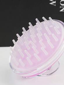 Bàn chải gội đầu trong suốt như pha lê, bàn chải massage đầu bằng silicon, lược gội đầu, dụng cụ chống ngứa da đầu, lược gội đầu và bàn chải tóc hai trong một, có thể tháo rời và dễ dàng vệ sinh. - Nhiều màu - Xem 5