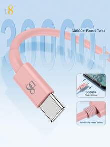 D8 USB C 轉 USB C 充電線 (1M/1.5M/2M) USB 2.0 Type C 3A 快充線，相容 IP17/16/16 Pro/15/15 Pro Max、Galaxy S23 S23+ S23 Ultra S22 S22+ S22 Ultra S21/S21+/S21 Ultra S20/S20+/S20 Ultra Note 20/20 Ultra Note 10/Note 10 Plus A90 A80 A72 A71 A70 - 粉色 - 查看 8