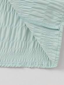 Balabala 女童公主裙 荷叶袖 蓬蓬裙 甜美梦幻派对生日礼服 2026夏季款 - 粉綠 - 查看 8