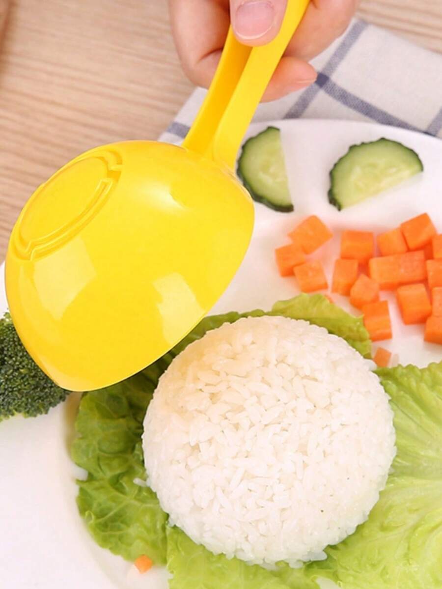 1/2 Round Rice Ball Mold, Rice Ball Shaper And DIY Bento Box Tool, Plastic Rice Spoon, Back To School Essential