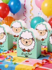 10pcs/Pack Eid Al-Adha, Eid Mubarak Party Favor Gift Candy Paper Box, Chocolate Paper Box, Cute Sheep Design Portable Paper Box, Suitable For Various Festivals - View 11