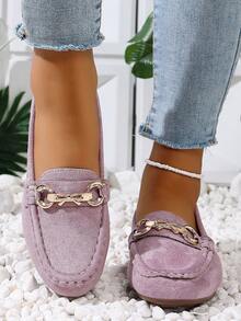 2026 Mocasines planos, zapatos de suela blanda tipo slip-on, zapatos casuales cómodos para todas las estaciones - Púrpura malva - Ver 10