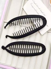 4pcs/Set Large Size Banana Hair Clips, Suitable For Thick Hair, Can Securely Tie Ponytail, Non-Slip Banana Hair Clips, Suitable For Fine, Soft, Curly Hair, Hair Accessories,Summer,Holiday,Travel,Festival,Birthday - Multicolor - View 9