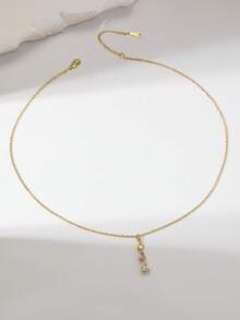 1pc Minimalist Teardrop Cubic Zirconia Pendant Necklace, Suitable For Gifting And Daily Wear - Multicolor - View 4