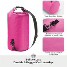 STOVER 5/10/25/30/40/55L Bolsa seca impermeable pequeña y ligera mochila con funda impermeable para teléfono kayak viajes senderismo pesca tuberías camping la playa hombres/mujeres rosa - 5L rosa - Ver 3
