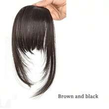 Tóc giả mái xéo bằng sợi tổng hợp, kiểu dáng châu Âu và Mỹ dành cho nữ, với phần mái bằng sợi chịu nhiệt cao. - Nhiều màu - Xem 7