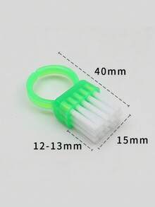 1支/5支装 新款迷你戒指刷 | 除尘刷 | 指甲刷 | 指甲角质层刷 | 指甲清洁刷 | 美甲工具 - 彩色 - 查看 6