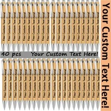 [Có thể tùy chỉnh] Bộ dụng cụ viết tinh tế - 40/80 bút bi mực đen bằng tre với câu nói truyền cảm hứng, văn phòng phẩm cắm trại, thích hợp làm quà tặng cho giáo viên, văn phòng phẩm, đồng nghiệp, nhân viên, quà tặng ngày lễ. - Nhiều màu - Xem 1