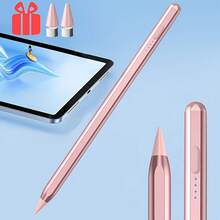 Universal Capacitive Stylus, Compatible With Apple, Android, And Huawei Devices – Compatible With IPhone/IPad/Samsung/Xiaomi/Huawei Phones And Tablets, Tablet Accessory, Sleek Design, Durable And Long-Lasting. - 粉紅色 1件+2支筆尖 - 查看 2
