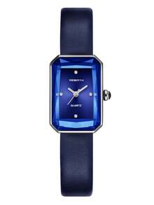 1 buah Jam Tangan Wanita Retro Minimalis dengan Mesin Quartz, Cocok untuk Pemakaian Sehari-hari - Biru - View 7