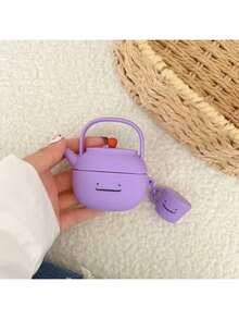 1 Set Creative Purple Changeable Teapot Design Protective Case Compatible With Apple Pro 3, Suitable For 1st/2nd/3rd/4th Generation - Multicolor - View 4