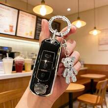 Car Key Cover With Rhinestone Bear Keychain, Suitable For 2 3 6 CX3 CX4 CX5 CX7 CX9 Atenza Axela MX5 Miata, Provides Comprehensive Protection, Accessory Key Fob Cover, Soft TPU Key Shell - Bear Model - View 9